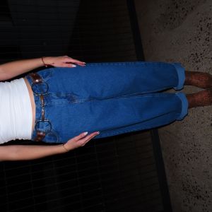 Calça jeans leg bag