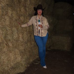 Jaqueta Jeans bordada