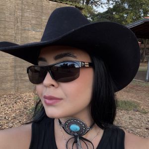 Choker pedra azul turquesa