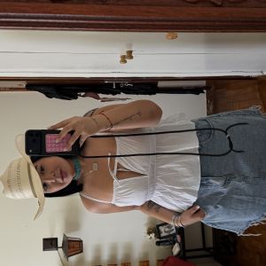 Bata branca babado