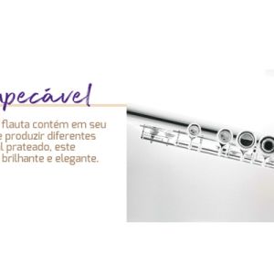 FLAUTA TRANSVERSAL HARMONICS PRATEADA EM DÓ - HFL-5237S