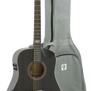 VIOLÃO STRINBERG ELETROACÚSTICO FOLK COM EFEITOS SD-301 HCR TOBACCO SATIN COM BAG LUXO