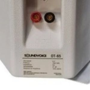 CAIXA SOUNDVOICE SOM AMBIENTE OT-65 OUTDOOR FALANTE DE 6" - 70 WATTS RMS - BRANCA COM SUPORTE