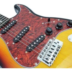 GUITARRA GIANNINI STRATO 3 CAPTADORES SINGLES, SUNBURST, ESCUDO TURTLE - G-100 3TS/TT