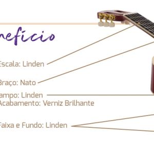 VIOLÃO ACÚSTICO NYLON HARMONICS GNA-111 NATURAL