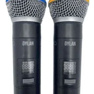 MICROFONE SEM FIO DYLAN DW-602 MAX PROFISSIONAL DUPLO DE MÃO