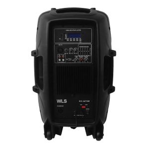 CAIXA WLS ATIVA S-12 - 250 WATTS RMS EM 4 OHMS - FALANTE DE 12" E DRIVE DE TITANEO - USB + BLUETOOTH - EQUAL 5 BANDAS - ALIMENTA PASSIVA - PRETA