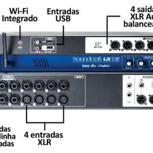 MESA DIGITAL UI-16 SOUNDCRAFT - ORIGINAL HARMAN - GARANTIA DE 12 MESES